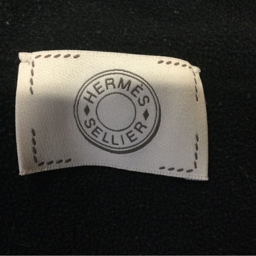 HERMES SELLIER Navy Nylon and Fleece Lined Light Zip Jacket - Picture 9 of 12